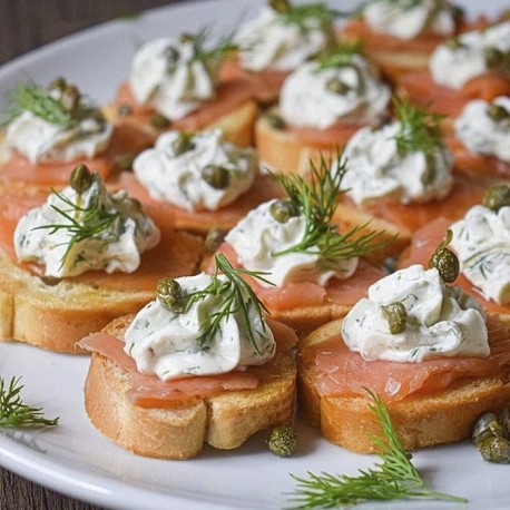 Crostini Premium de Salmon ahumado x20