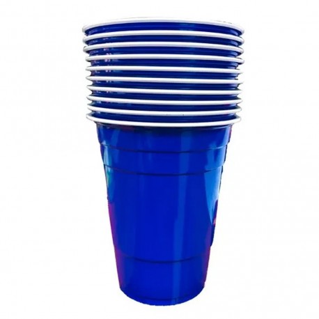 Vaso plastico azul 500cc x10