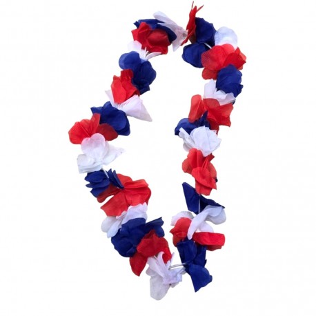 Collar de flores tricolor x1