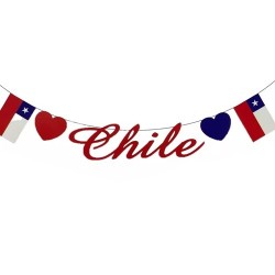 Banderin 5mts Chile x1