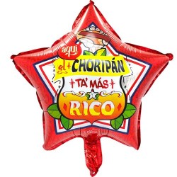 Globos Foil Choripan 18 Viva Chile x1