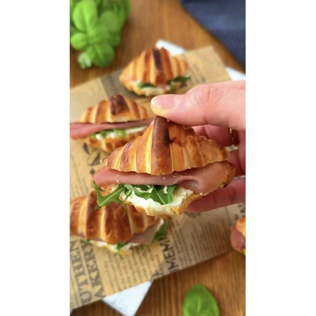 Mini Croissant Jamon Serrano Rucula crema x20