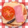 Pizzetas 10cms jamon x25