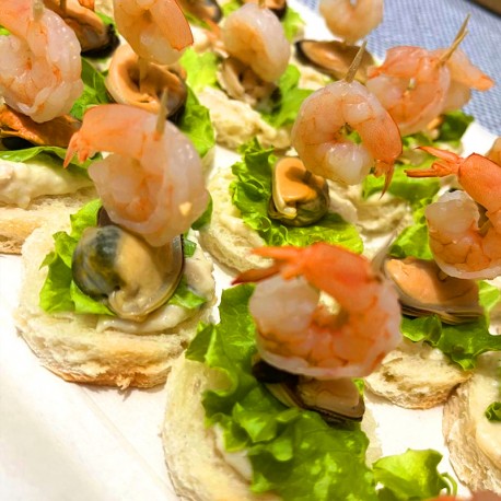 Canape de mariscos x25