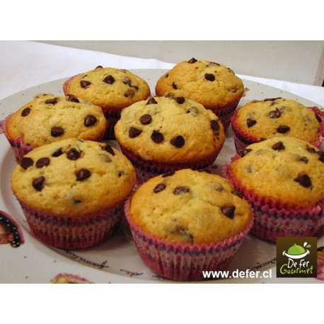 Muffins de vainilla y chips x6
