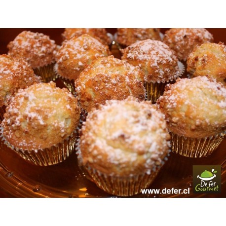 Muffins de vainilla y bolitas de azucar x6