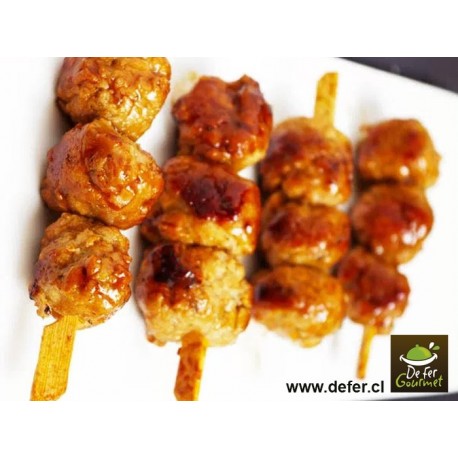 Brochetas de mini albondigas de vacuno x20